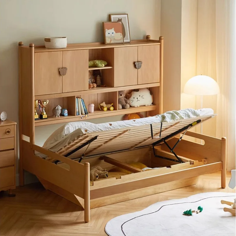 #  With Integrated Storage Cabinet | Multi-Functional Children's Bed With Shelves And Drawers