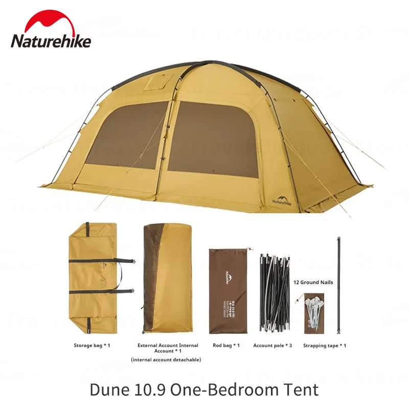 

Naturehike Dune 10.9 · One-Bedroom Tent Vinyl Ultralight Height 206cm Outdoor Camping Tent Travel DIY Modular Combination Tent