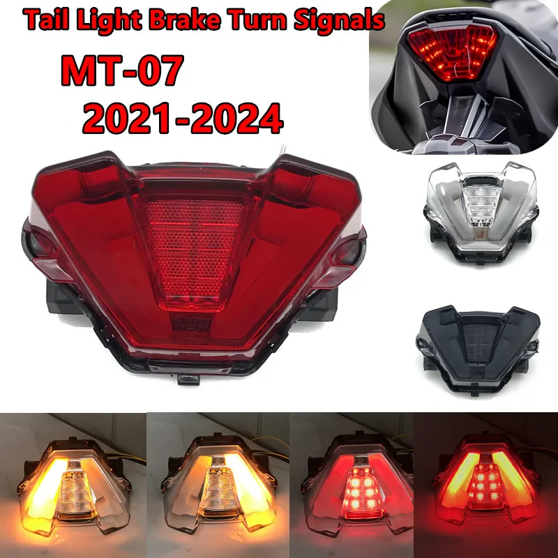 

Модифицированный задний фонарь для мотоцикла, стоп-сигнал, встроенные задние фонари, задний светодиодный фонарь для YAMAHA MT07 MT 07 2021 2022 2023 2024