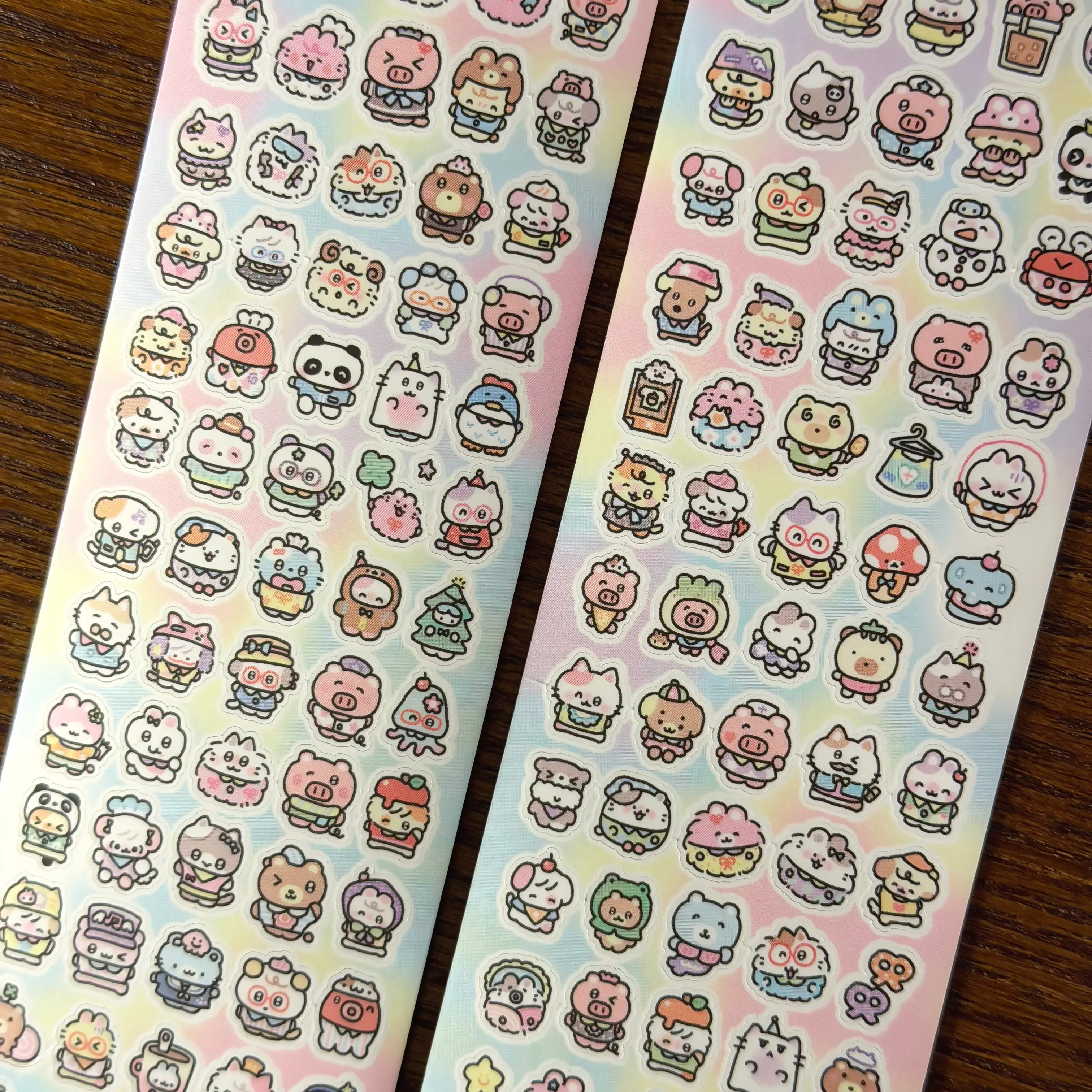 Clothing Theme Cute Little Animals, Material Sticker Roll