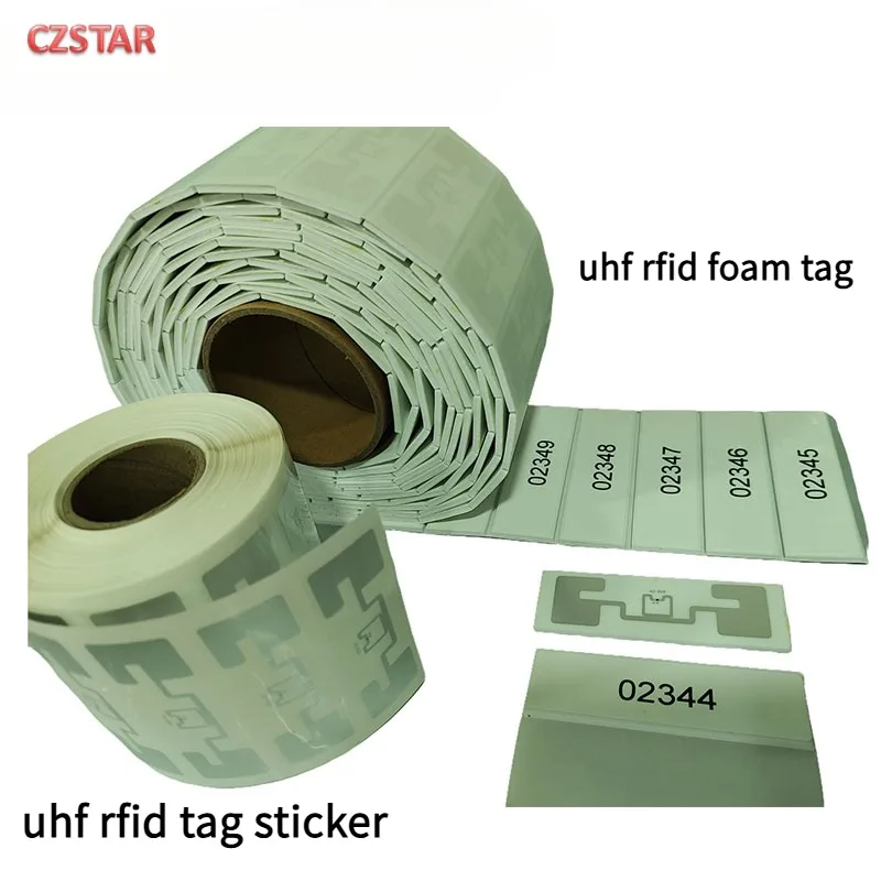 50pcs impinj r6 uhf rfid tag sticker dogbone long range bib number tags for running timing chip race systems Marathon bicycle