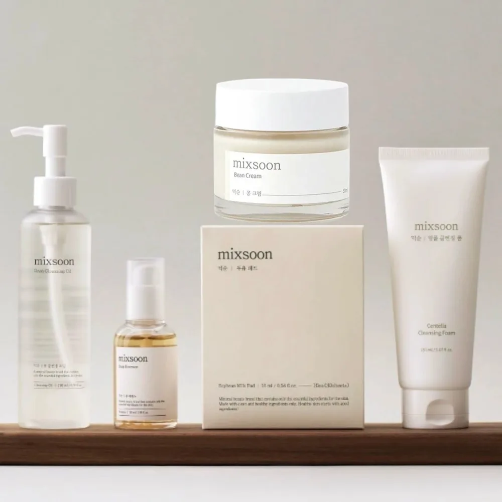 Mixsoon marca coreana cuidado Facial 50ml exfoliante de soja hidratación profunda crema de levadura de esencia 150ml Centella Asiatica limpiador Facial
