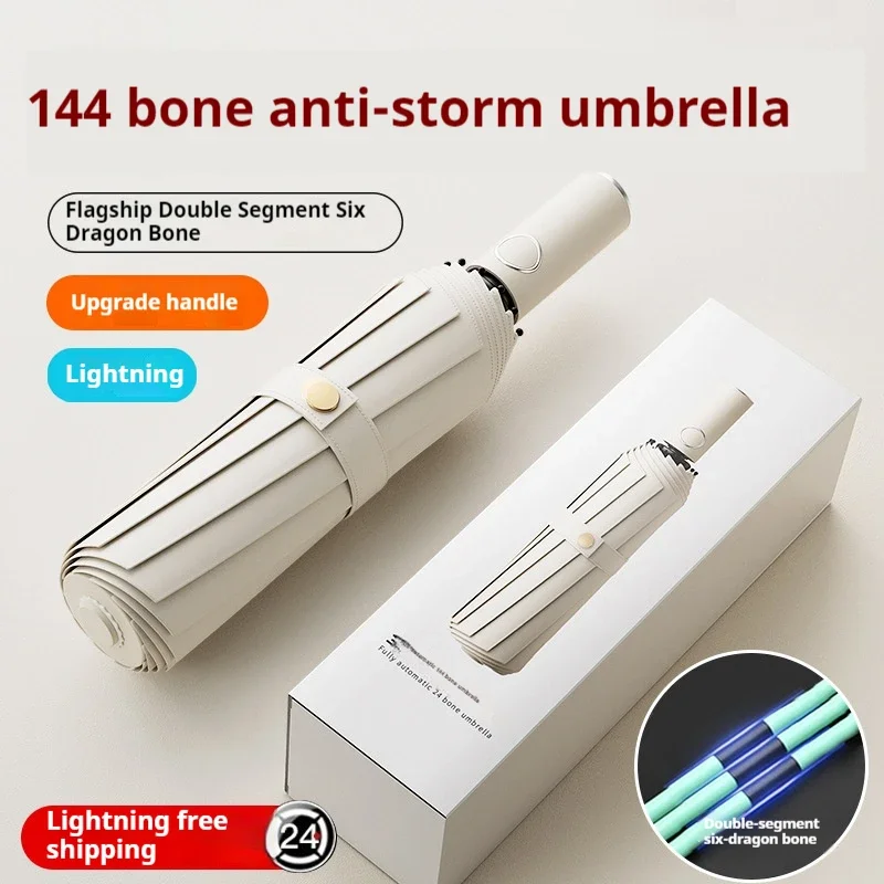 

1 шт. большой автоматический усиленный 72-костный УФ-солнце и ветрозащитный мужской складной зонт, сверхпрочная защита от дождя и ветра для мужчин
