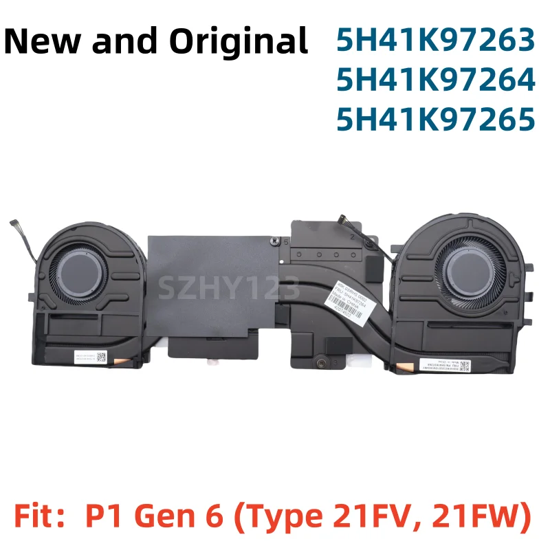 

New Original CPU Cooling Fan Heatsink Cooler Radiator For Lenovo ThinkPad P1 Gen 6 Laptop 5H41K97263 5H41K97264 5H41K97265