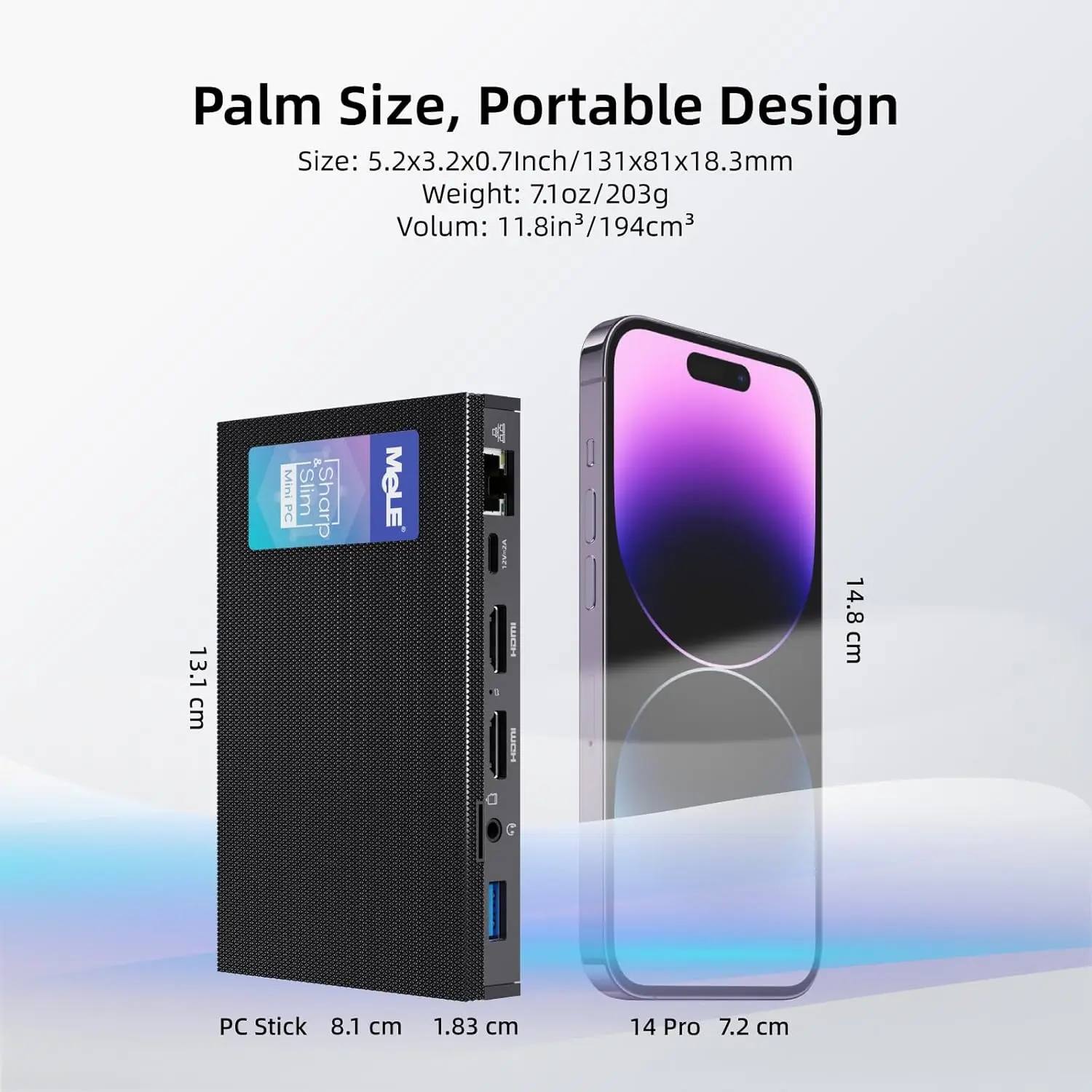 MeLE Fanless Mini PC Windows 11 Pro Tiny PC Intel Celeron J4125 8GB 128GB Industrial Computer Support Linux Auto Power On PXE