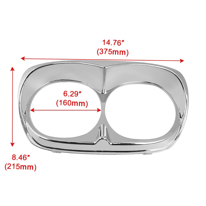 

Chrome Motorcycle Headlight Bezel Scowl Outer Fairing Cover For Harley Road Glide EFI FLTRI FLTR 1998-2013