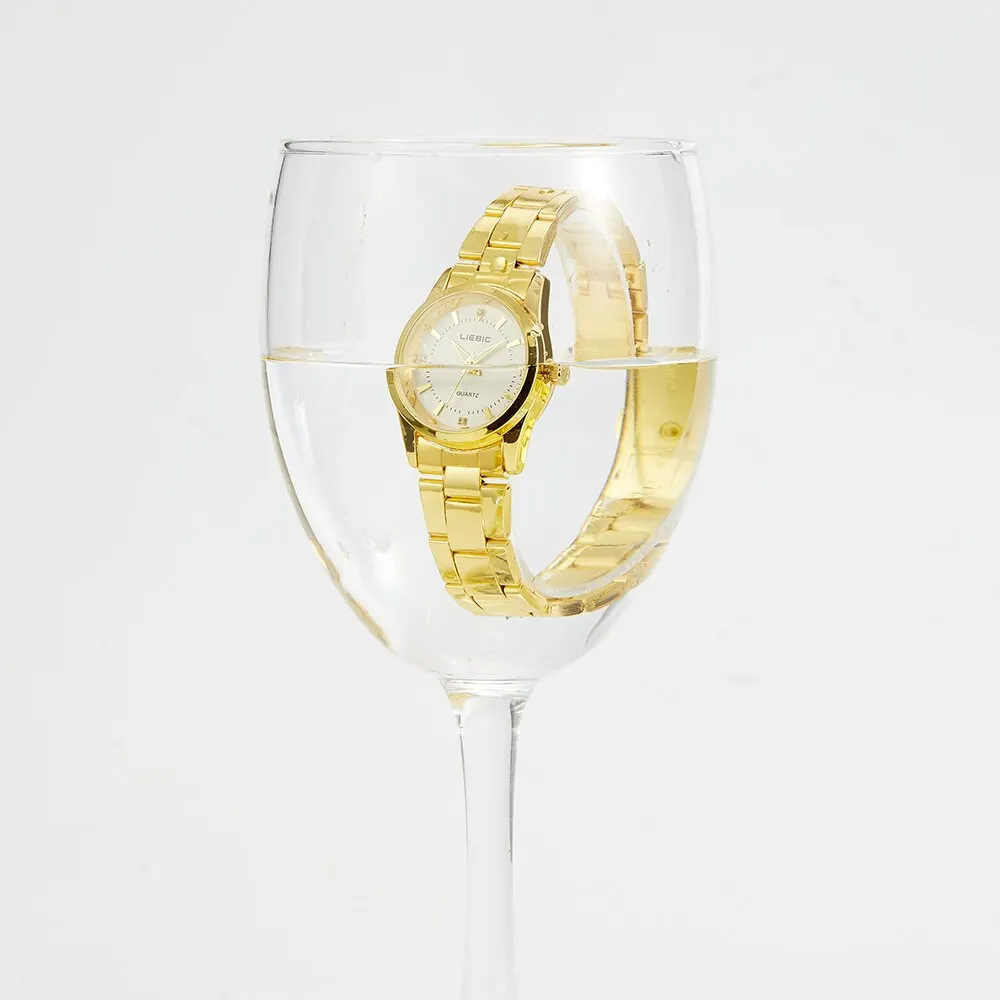 LIEBIG Romantic Style Ladies Female Wristwatch Luxury Golden Stainless Steel Watches Women Clock Montre Femme Relogio Feminino