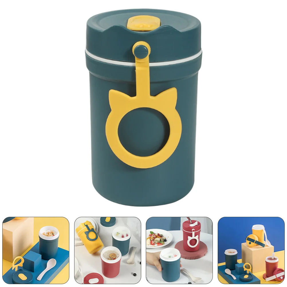 

1 pc 330Ml Insulated Water Leakproof Silicone Plug Rope Handle Portable Food Grade For School Office Outdoor Student Heat