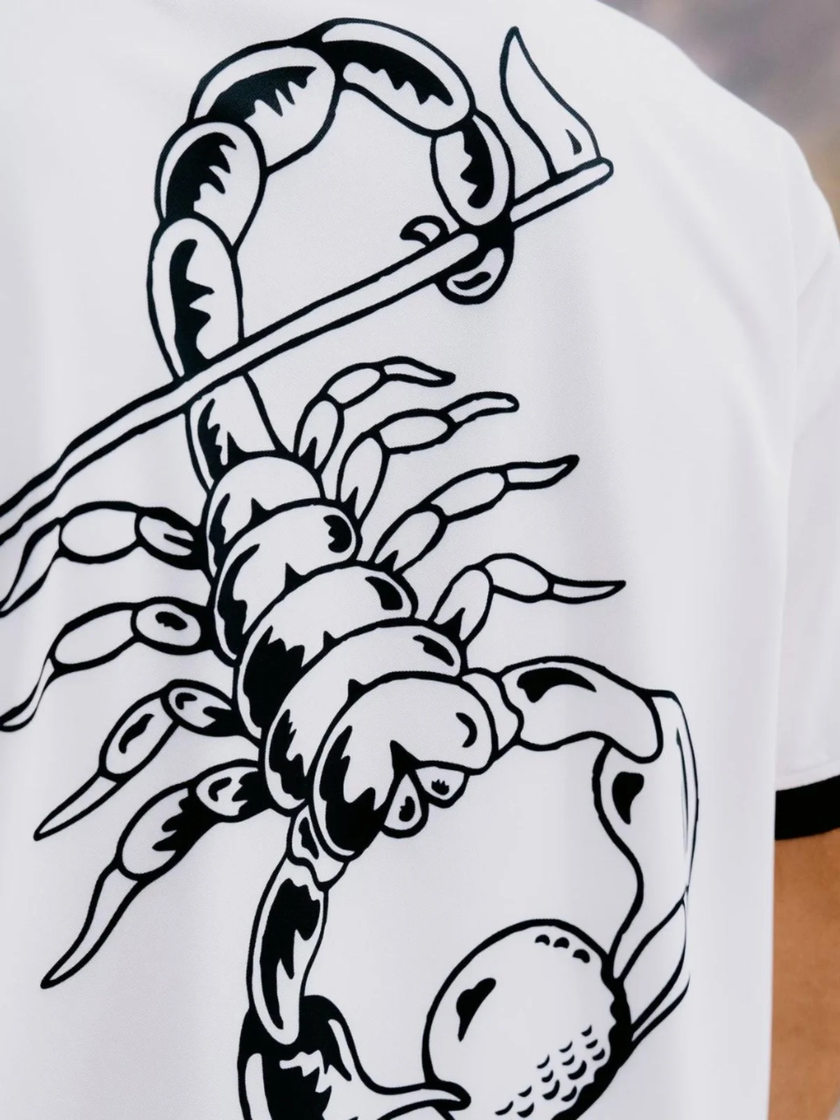 

Devereux Golf Clothing 25SS New Scorpion Print Color Blo irt ort Sve Breathable Golfwear for Men