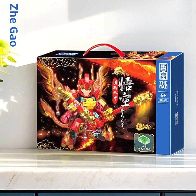 

2024 Zhe Gao Blos Series Mecha Transforming Guan Yu Lu Bu Building Blos Toy for Children over 6 Years Old