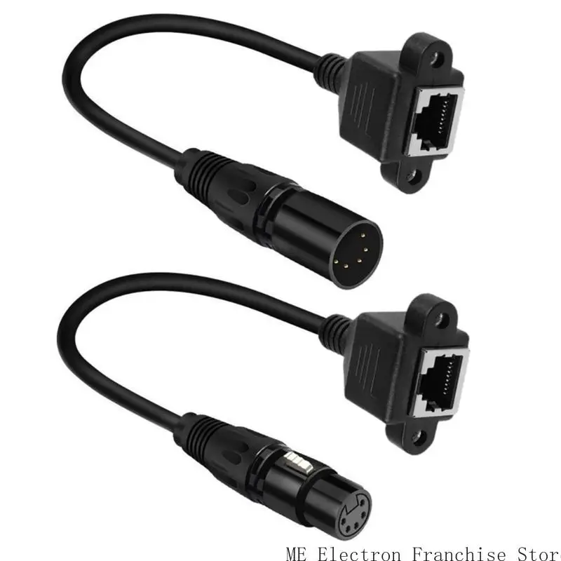 T5EA XLR5 до RJ45 Звуковой подключаемый кабель с ушами для легкой установки и безопасной