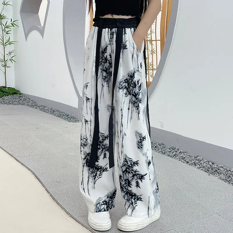 Girls Summer Mosquito Prevention Pants New Children's Thin Ice Silk Pants Chinese Style Big Children's Summer Fashion Pants