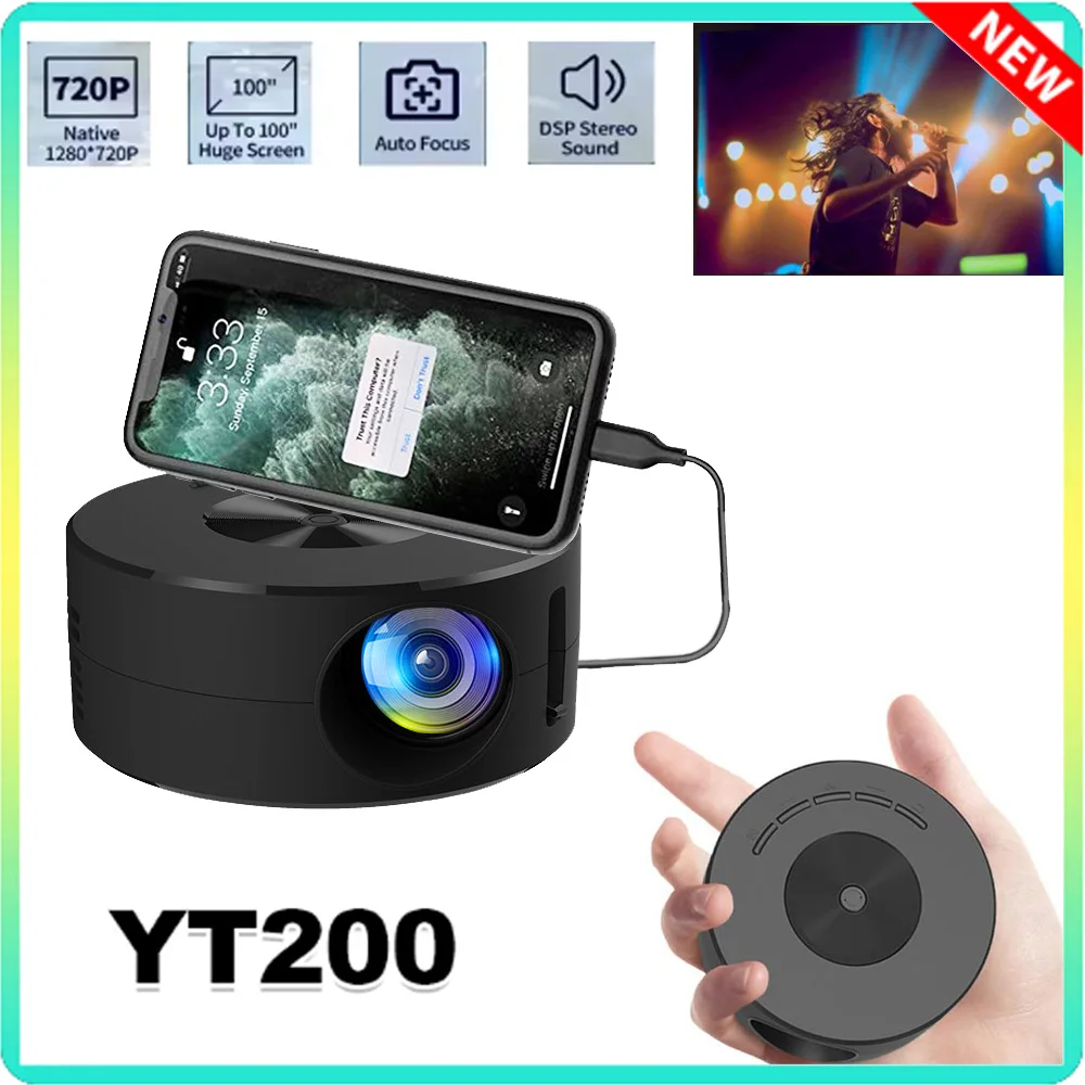 Mini LED Projector Multifunction Mobile Video Home Theater Media Player Phone Same Screen Function Home Theater Movie Projector