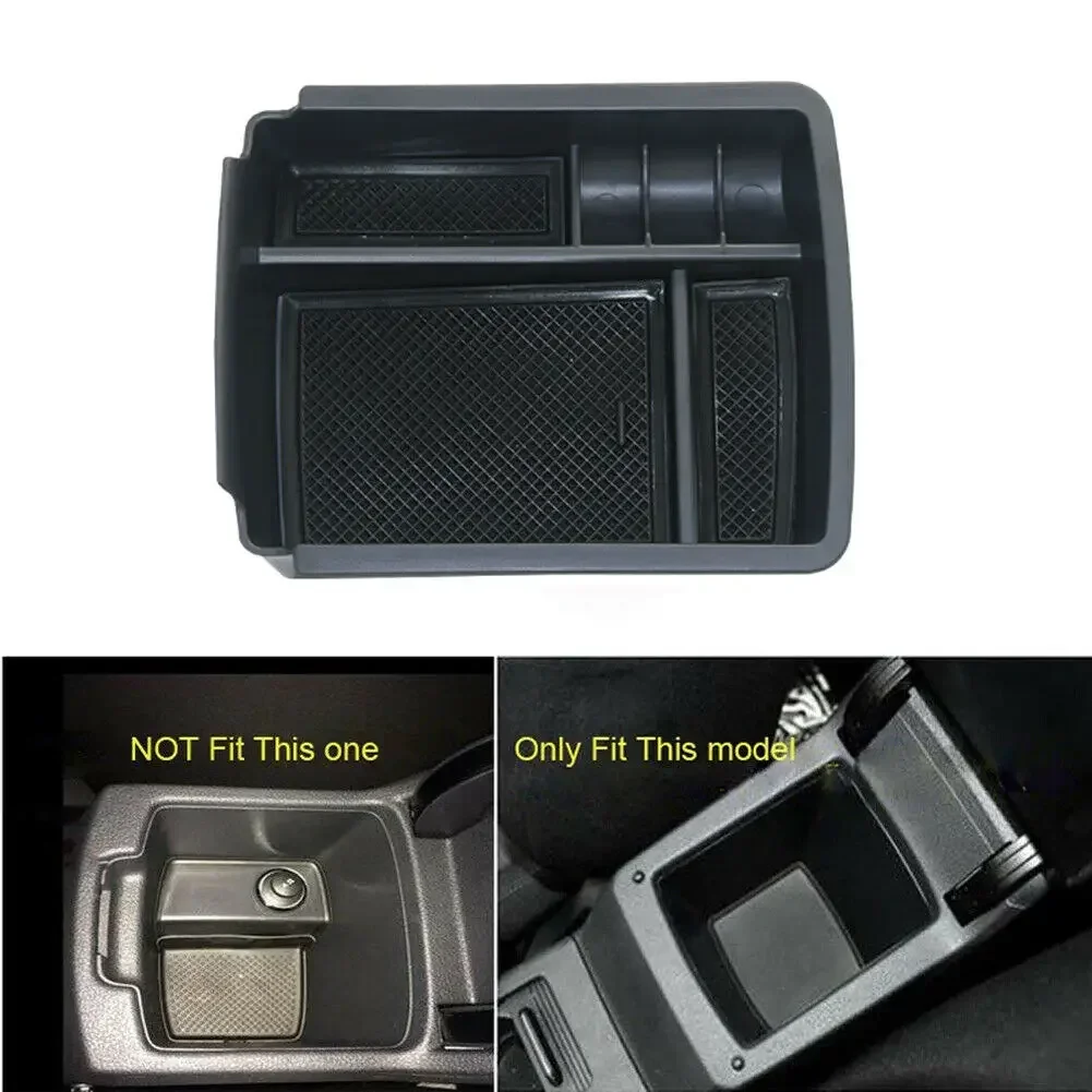 Car Armrest Secondary Storage Box Black Center Console Organizer Tray For Golf 7 Golf Mk7 VII 5G GT I R 2013-2017