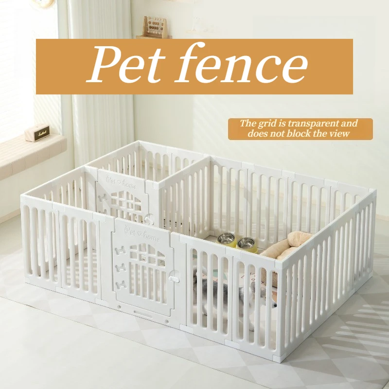 

Портативный пластиковый манеж для животных с дверцей, ограждение для собак и кошек, для использования в помещении и на улице, для маленьких и средних собак, кроликов, безопасный вольер-клетка для питомцев