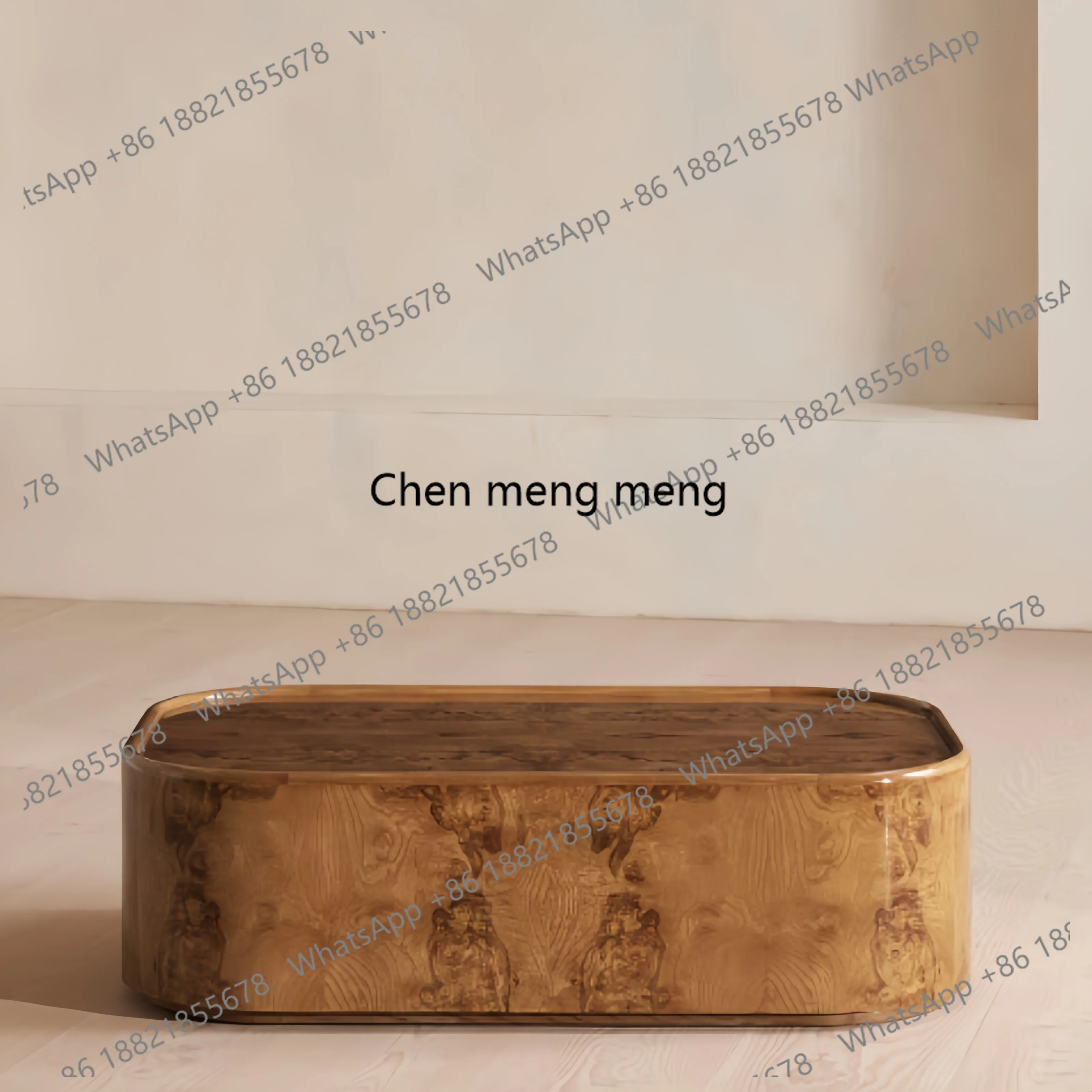 

Designer style solid wood coffee table designer home light luxury nodule bark tea table vintage living room