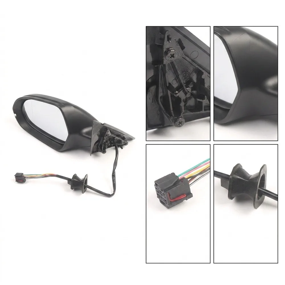 For A6 for c7 2011-2018 LHD Left Side Mirror Assembly 8Pin Interface Heated Power Adjust Power Fold Turn Signal Lamp