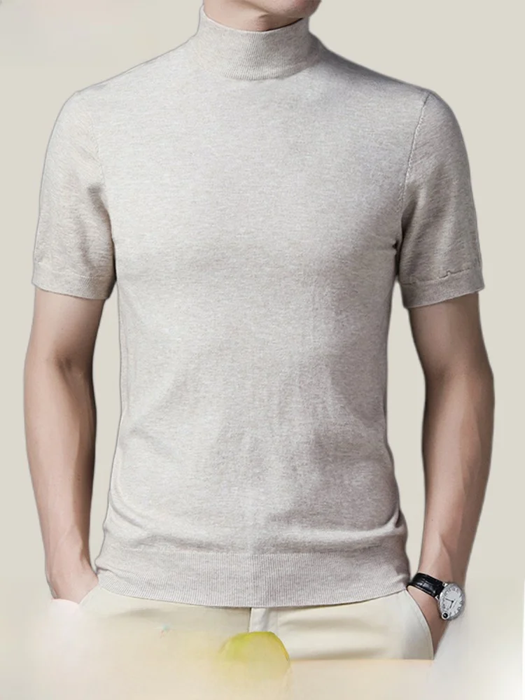 

Eordos весенне-осенний мужской облегающий повседневный свитер из чистой шерсти с высоким воротником ort Sve вязаный irt