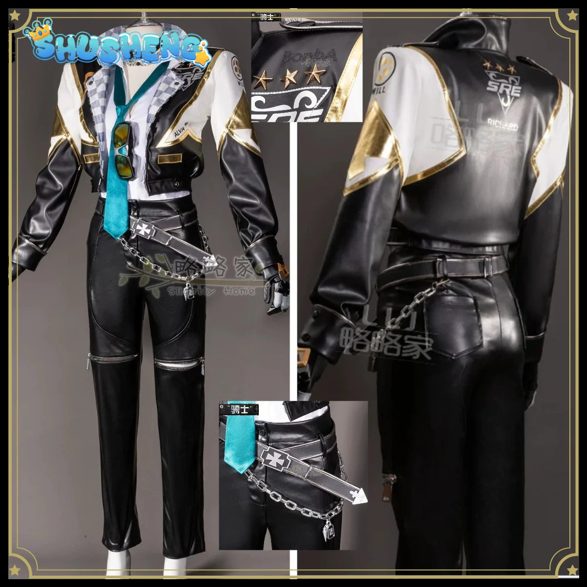 Identity V Knight SRE E-Sports Team Cosplay Full Set, Game Anime Character Same Style Costume For Comic Con Role Play