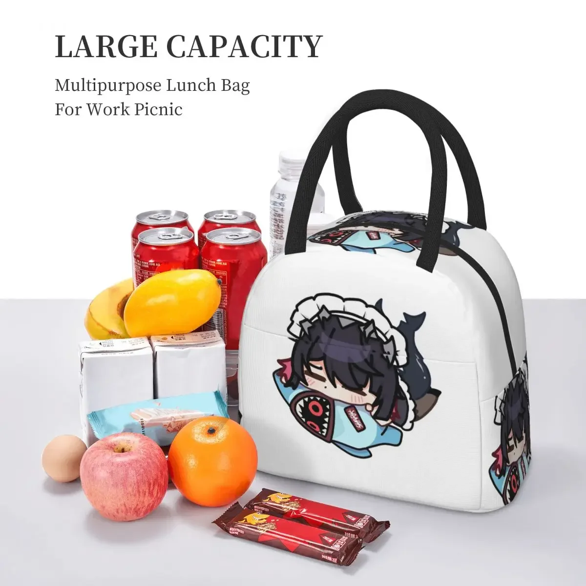 Ellen Joe Guzi's Original Animation Zenless Zone Zero Anime Insulated LunchBag forWomen Office CoolerThermalLunch BoxesContainer