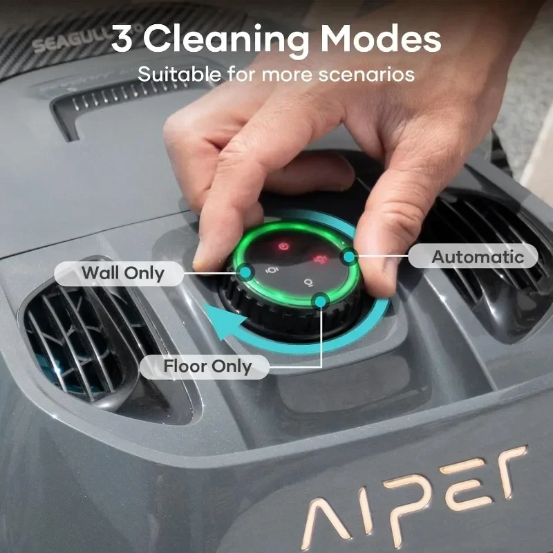 AIPER Cordless Robot Pool Cleaner, Pool Vacuum for Inground Pools, Smart Navigation Pool Vacuum To Clean Floors