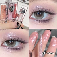 Sombra de ojos líquida nacarada, brillo de gusano de seda, ojos brillantes, maquillaje coreano, sombra de ojos fina brillante, delineador de ojos, resaltador cosmético