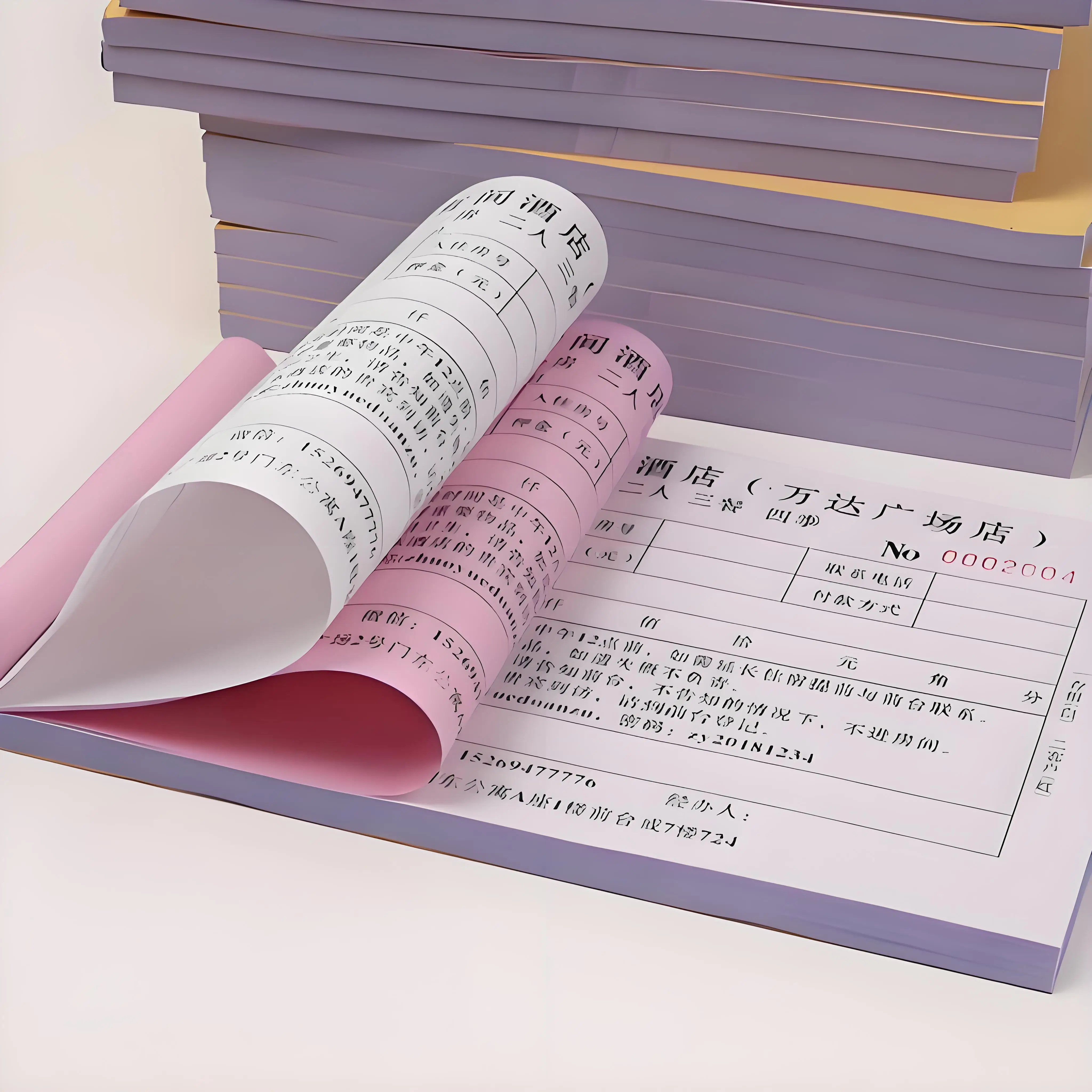 Custom print Size17.5X9.5cm delivery Invoice/Payment receipt ,Carbonless receipt invoice book Quote Books duplicate printing