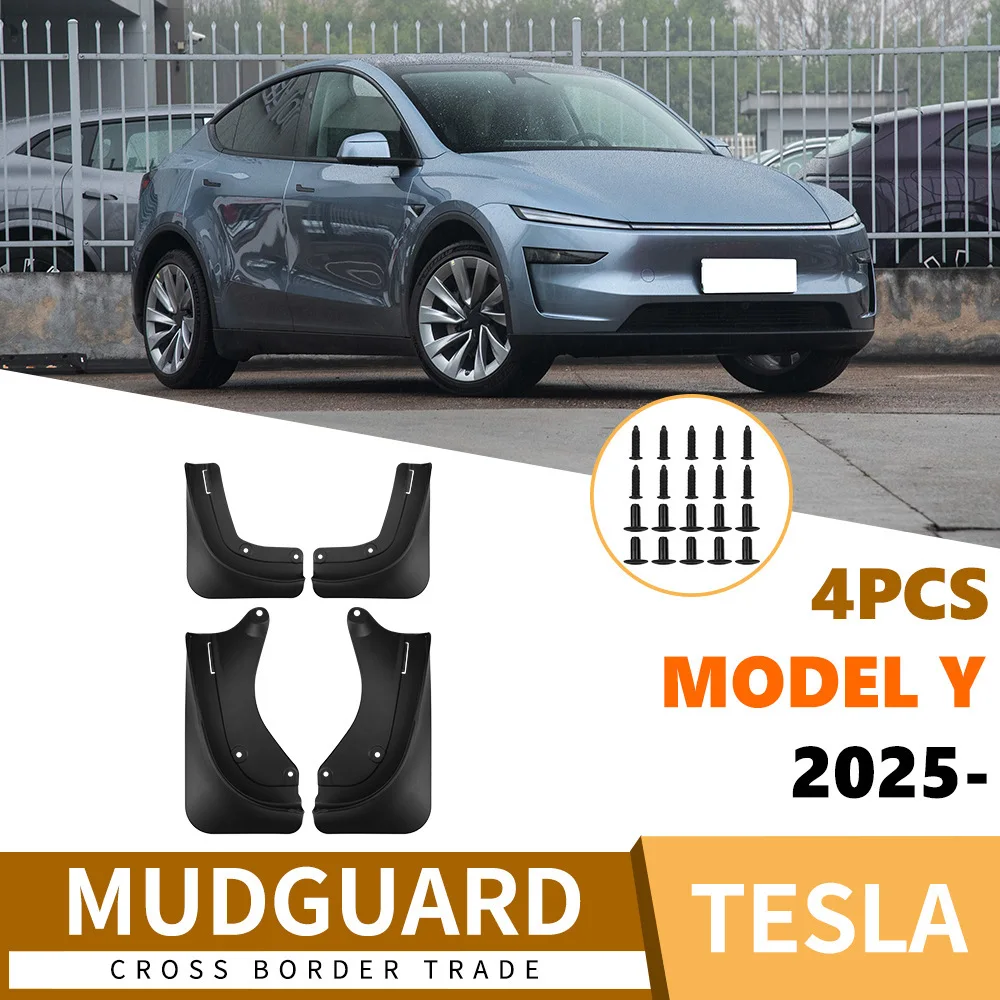 For Tesla MODEL Y 2025 car tire fender modely leather car accessories 4runner accessories mud flaps