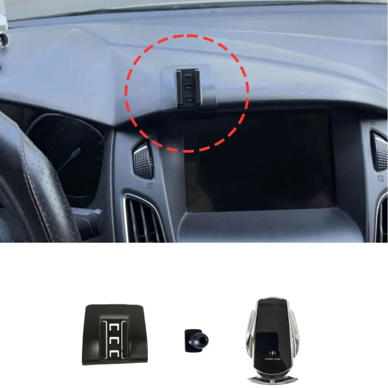 Car Phone Holder For Ford Focus MK3 2012 2013 2014 2015 2016 Wireless Charger Magnetic USB Infrared Fast Charging