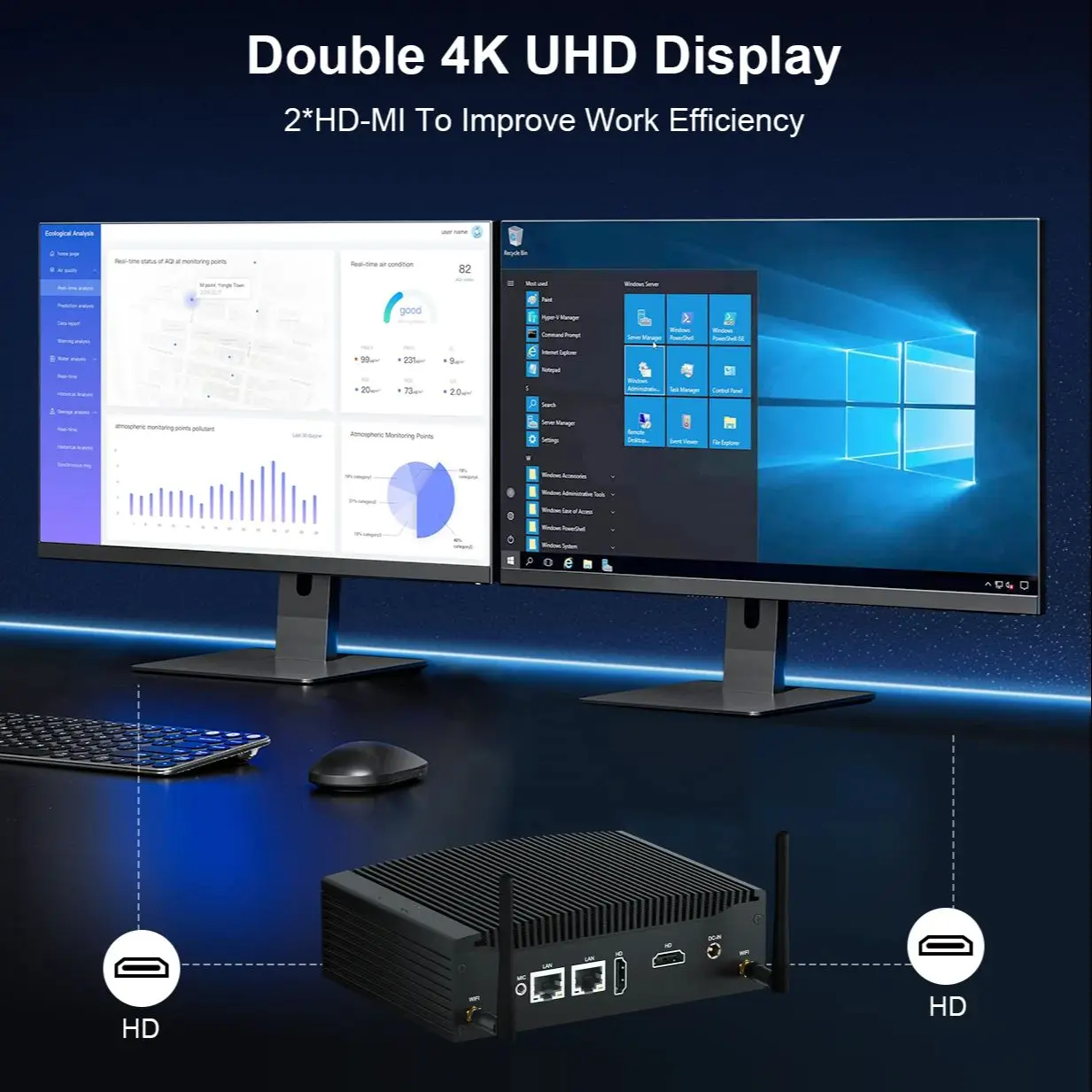 HYSTOU 1xDDR3L SO-DIMM 204 Pin Mini Pc Intel Core i7 4578U DC 12V/5A Inside Wifi Computer ‎Desktop ‎