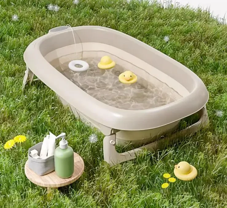 Foldable baby bathtub for sitting and lying down Large baby bathtub for newborns Home bathtub for washing buttocks