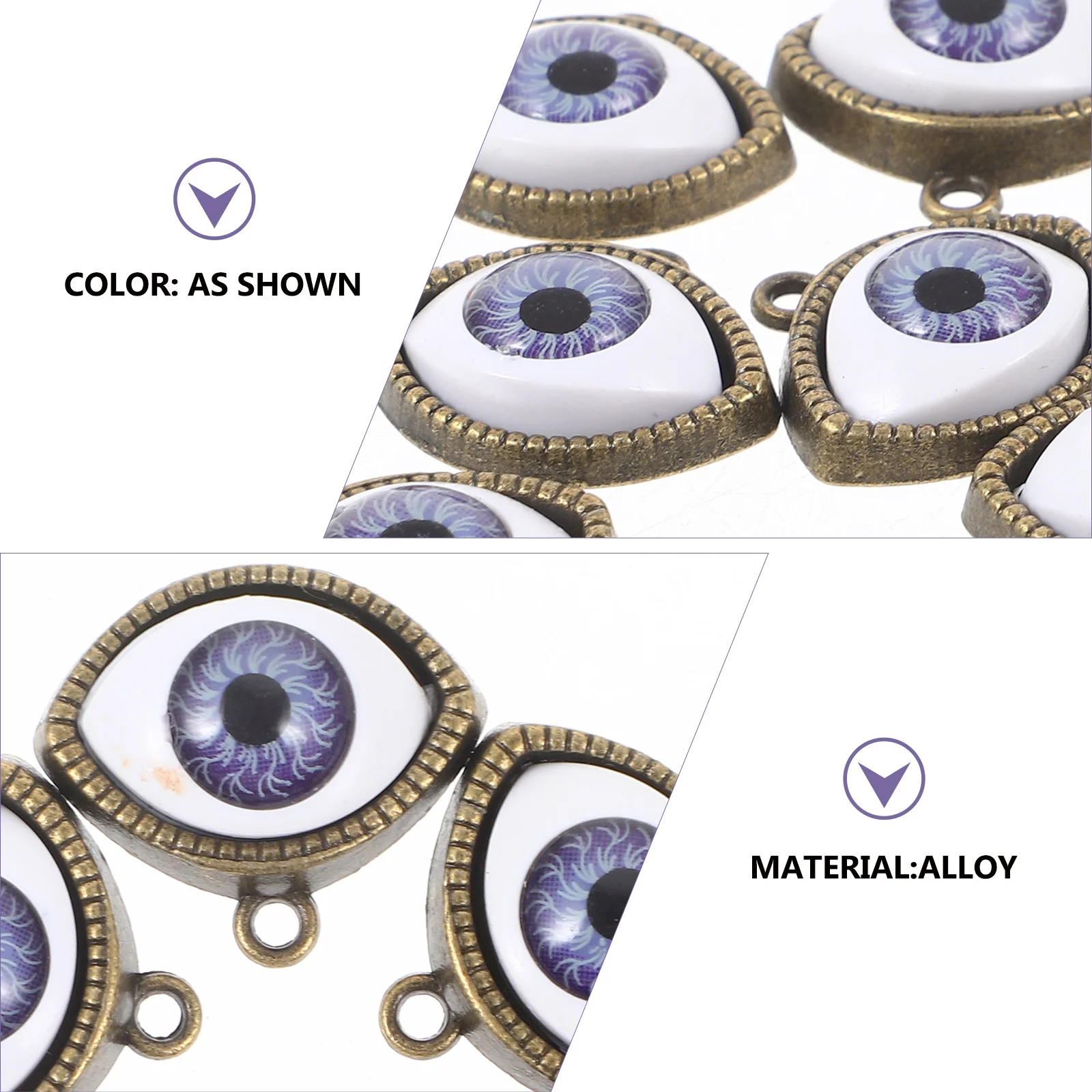 

10Pcs Alloy Evil Eye Charms DIY Necklace Bracelet Pendants Creative Jewelry Making Accessories for Gifts Evil Eye Pendant