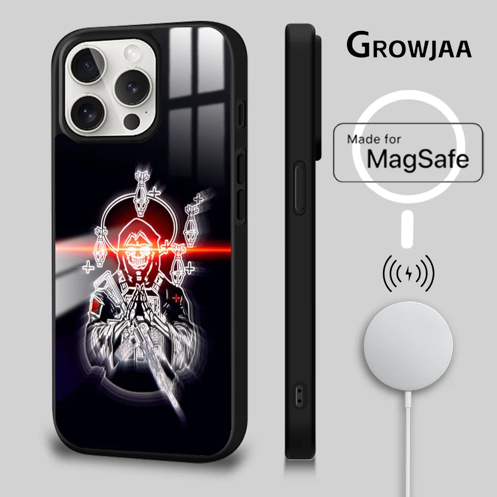 Anime T-Task F-Force x Phone Case For iPhone 16 15 14 13 12 11 Pro Max Plus Mini Magsafe Mirror Wireless Magnetic Cover