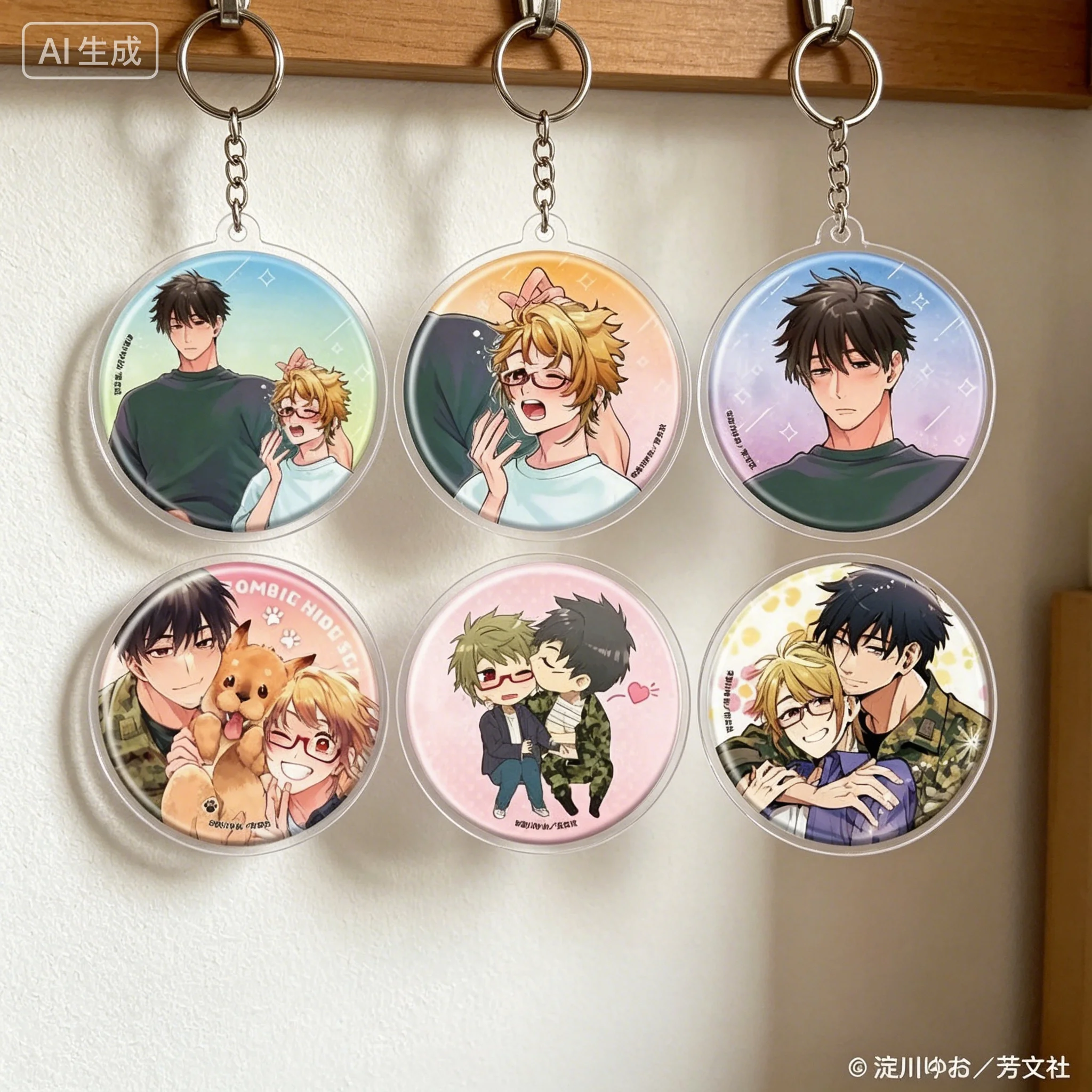 Llaveros de acrílico con colgantes de BL Zombie Hide Sex Kazuma Chigasaki Haruomi Mishiba, decoraciones para bolsos, regalos para festivales
