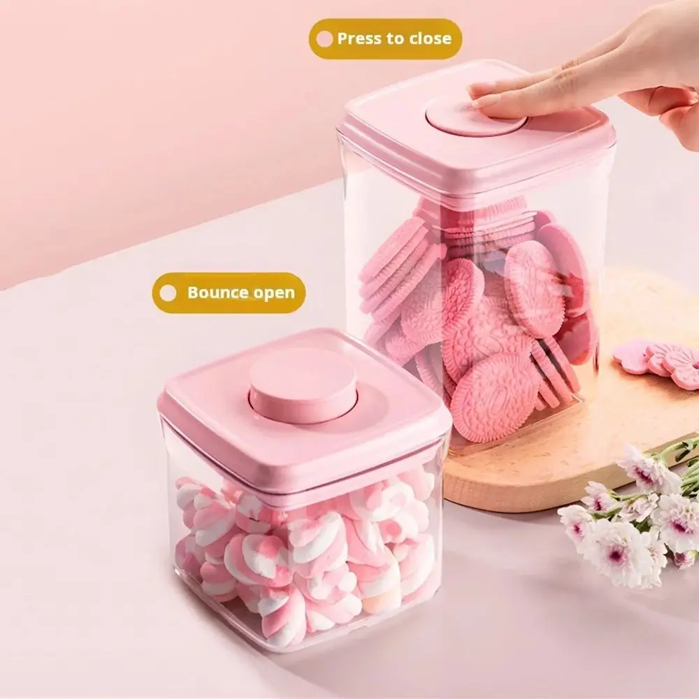 Food Grade Airtight Food Storage Containers Sealed Leak-proof Cereals Storage Box One Button Opening Detachable