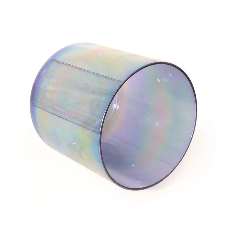 Blue Transparent Quartz Crystal Singing Bowl Gong Yoga Sound Healing Percussion Instrument Crystal Music Bowl