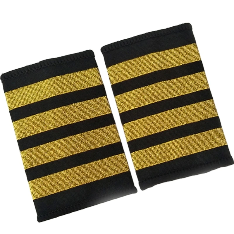 1 쌍 전문 파일럿 Epaulets 항공기 캡틴 유니폼 액세서리 Epaulets 어깨 Epaulet 코스프레 무대 쇼