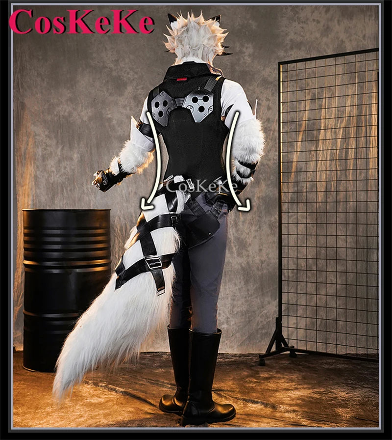 Coskeke von Lycaon Cosplay Spiel Zenless Zone Null Kostüm Mode Kampf Uniformen komplette Set Halloween Party Rollenspiel Kleidung