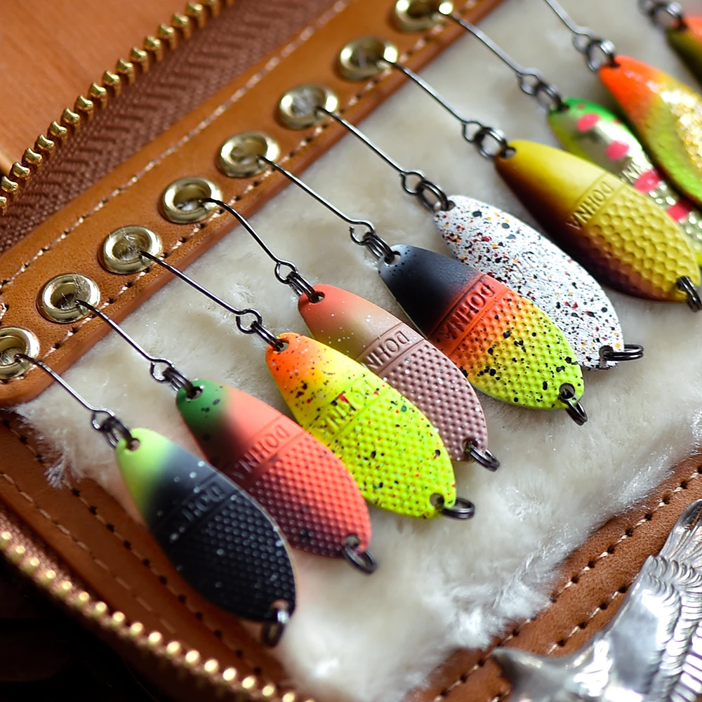 Mountain Trout 2.5g Colorful Horse Mouth Trout Rainbow Trout Army Fish Luya Sequined Pure Copper Lure Bait, Stream Bait