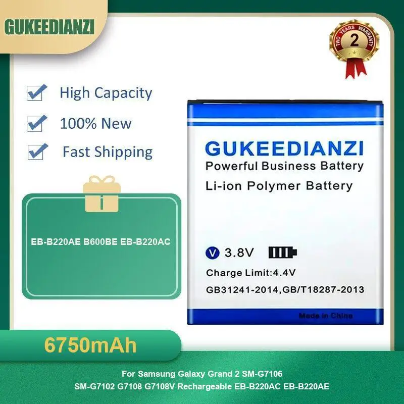 Battery For Samsung Galaxy Grand Prime J3 G530 G530H G530F 2 SM-G7106 SM-G7102 G7108 i9082 i9080 EB-BG530BBE EB-B220AE