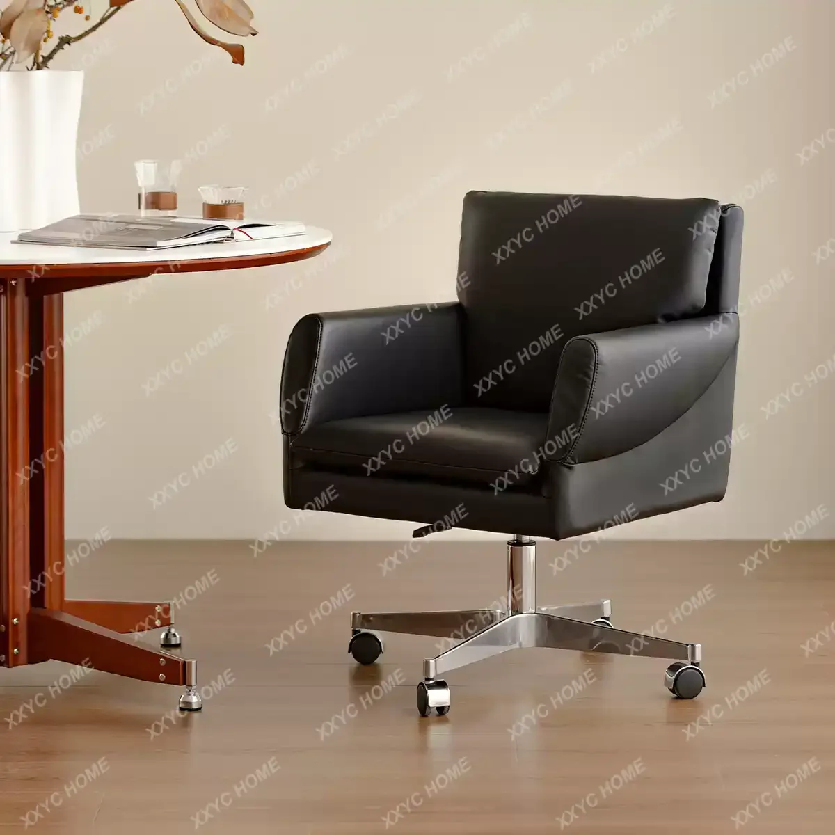 

Подъемное офисное кресло для спальни, светлое роскошное вращающееся кресло со спинкой