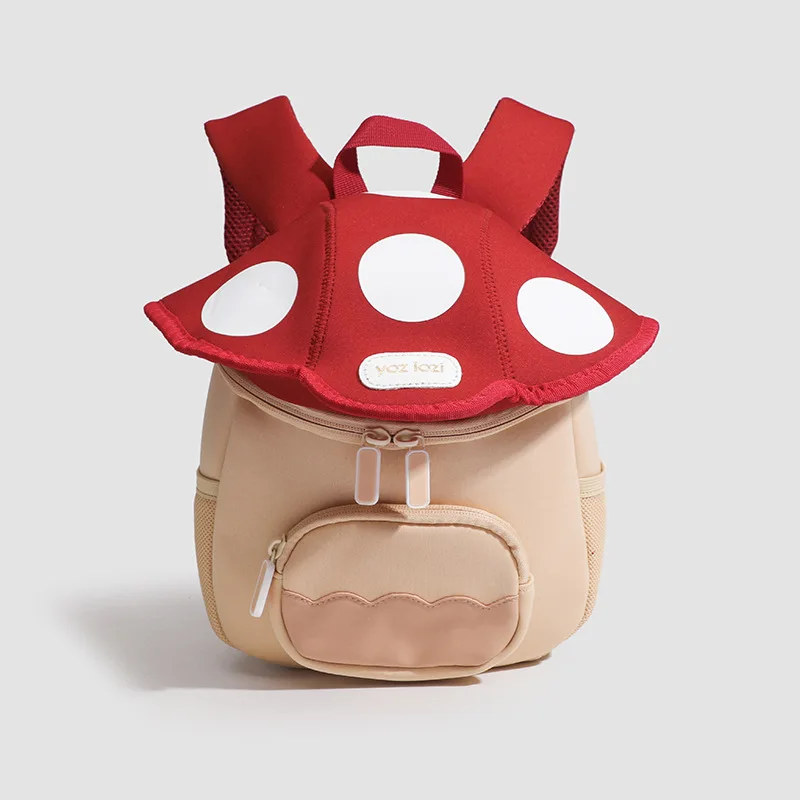 Kid Backpack Cute Mushroom Apple Kindergarten Cartoon Pink Mini Travel Bag Schoolbag Preschool Gift for Toddler Girl Boy 3-6
