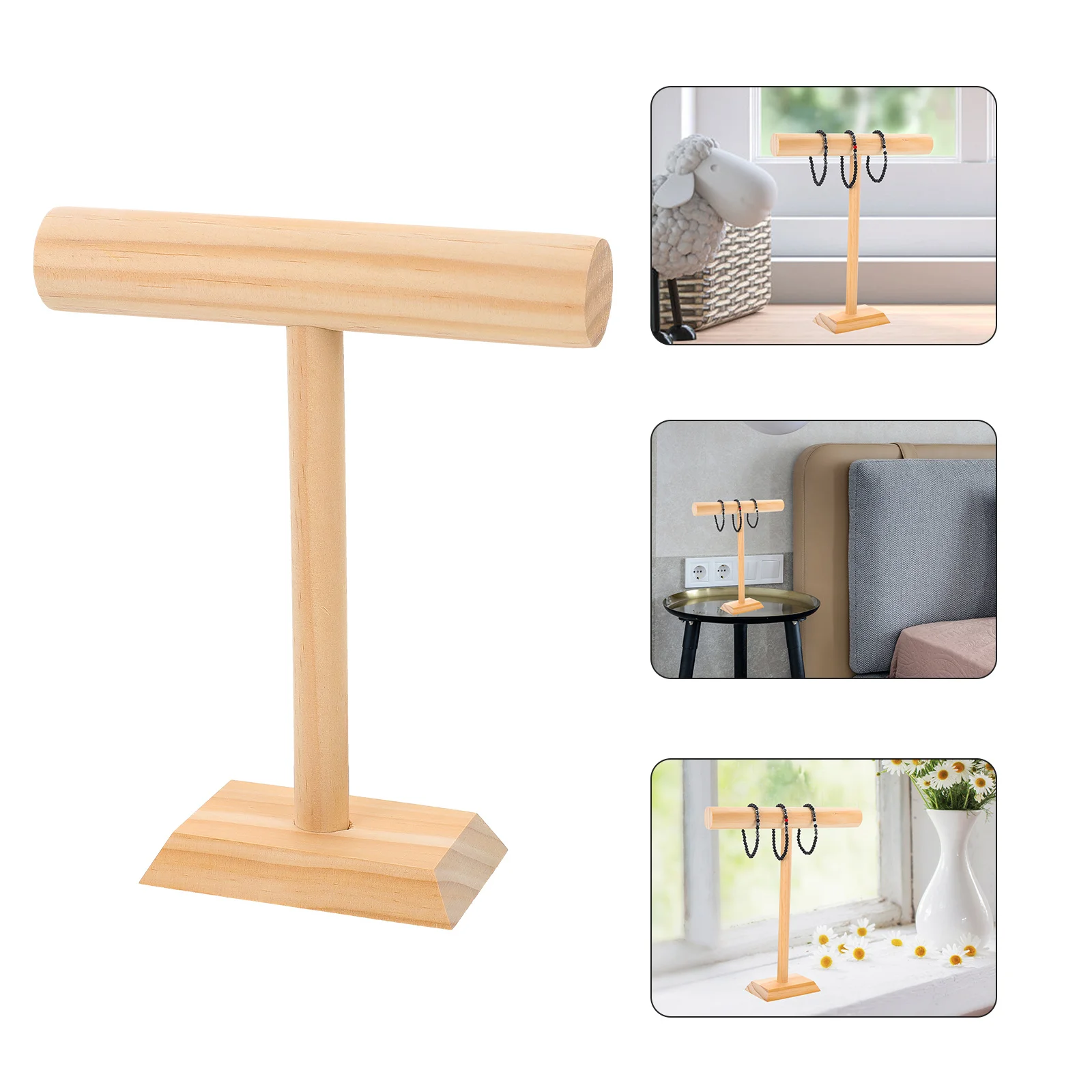 

Practical Wooden Jewelry Display Stand Bracelet Rack Tabletop Watch Organizer Holder Bracelet Holder Wood Necklace Stand