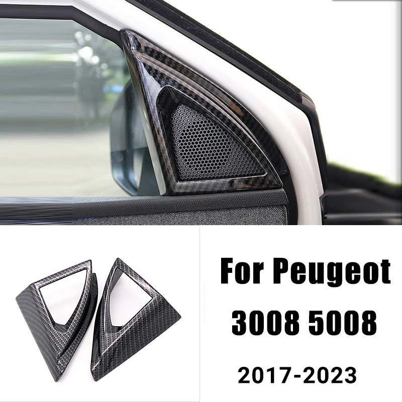 

Для Peugeot 3008 5008 GT 2017-2023: Декоративная накладка на динамик передней стойки, рамка твитера, аксессуары для тюнинга