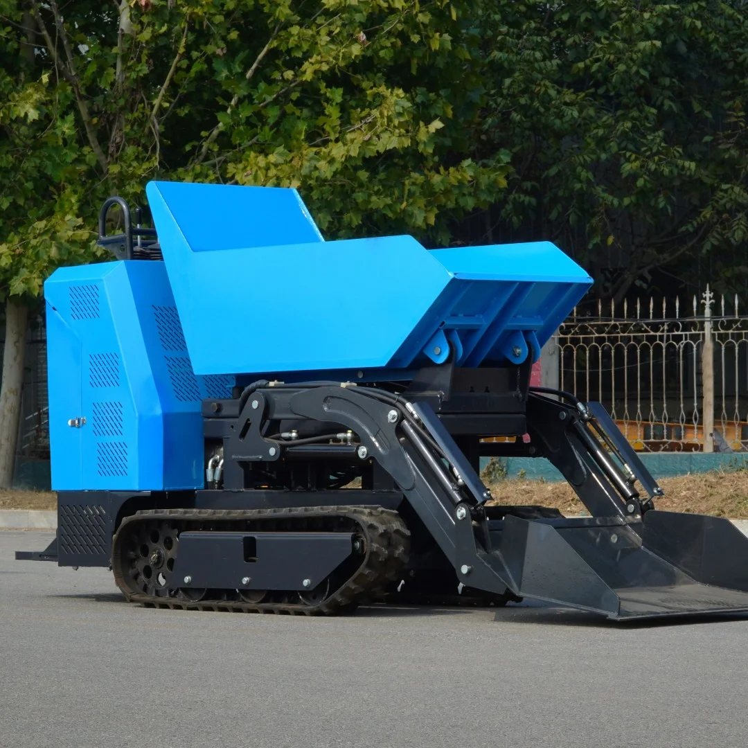 قلابة صغيرة 800 كجم 500 كجم قلابة مجنزرة يدوية مجنزرة قلابة صغيرة زراعية ذاتية التحميل شاحنة هيدروليكية تخصيص