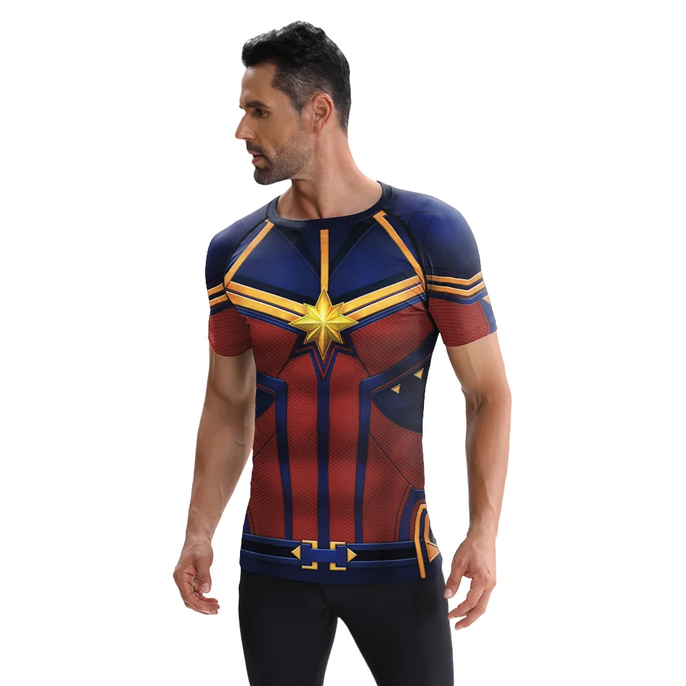 Мужская рубашка с 3D цифровым принтом паука, уличная мода, футболки серии пауков, летняя футболка с короткими рукавами, мужская компрессионная одежда