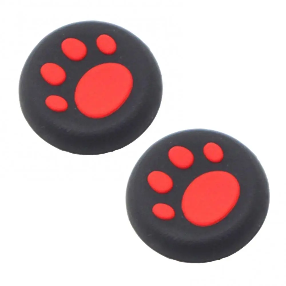 2pcs การ์ตูน Cat PAW ซิลิโคนนุ่ม Thumb Stick Grip CAP จอยสติ๊กคอนโซลเกม Thumbstick กรณี Analog จอยสติ๊กฝาครอบ