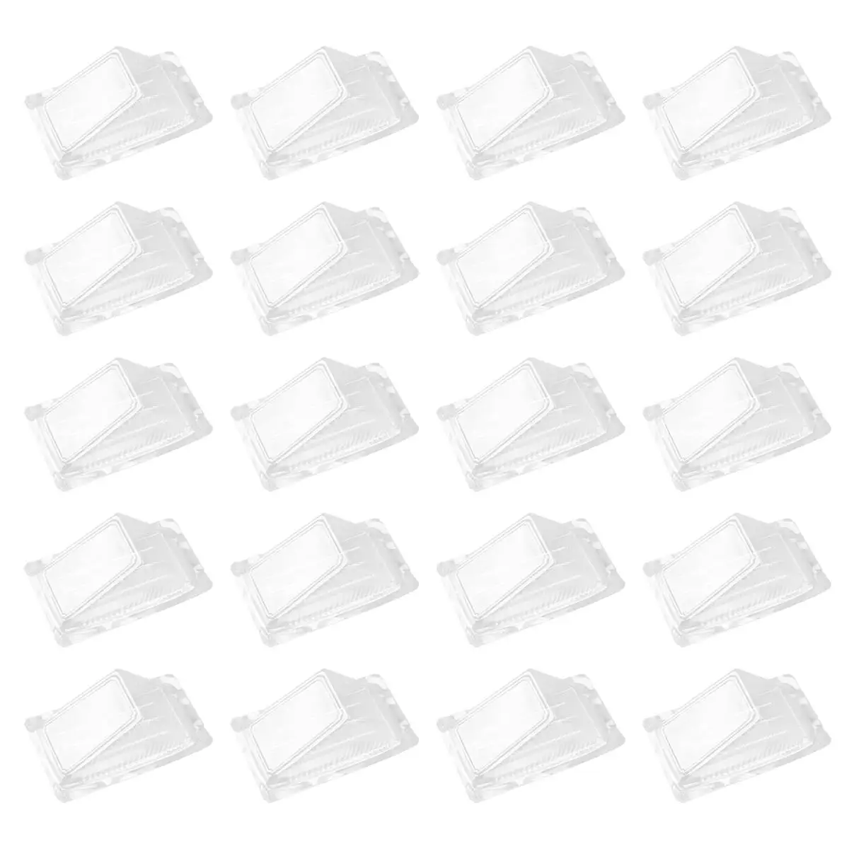 

100Pcs S wich Box Food Containers Plastic Wedge Clear EcoFriendly Disposable Triangle Holder For Cake Packaging