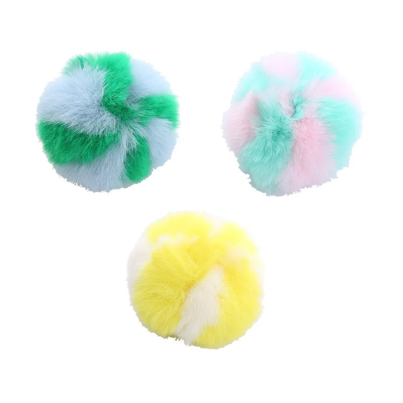 Pet Supplies Rabbit Plush Toy Ball Macaron Small Fresh Color Matching Self Fun Soothing Cat Toy