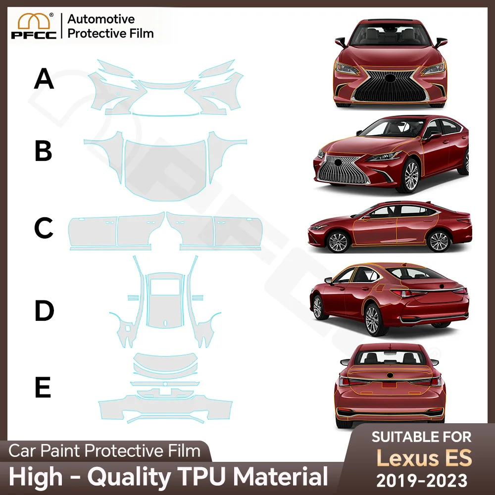 

PPF TPU Car Paint Protection Film for Lexus ES 250 300H 350 2019 2020 2021 2022 2023 Clear Bra Kit Decal Pre Cut PPF Scratch